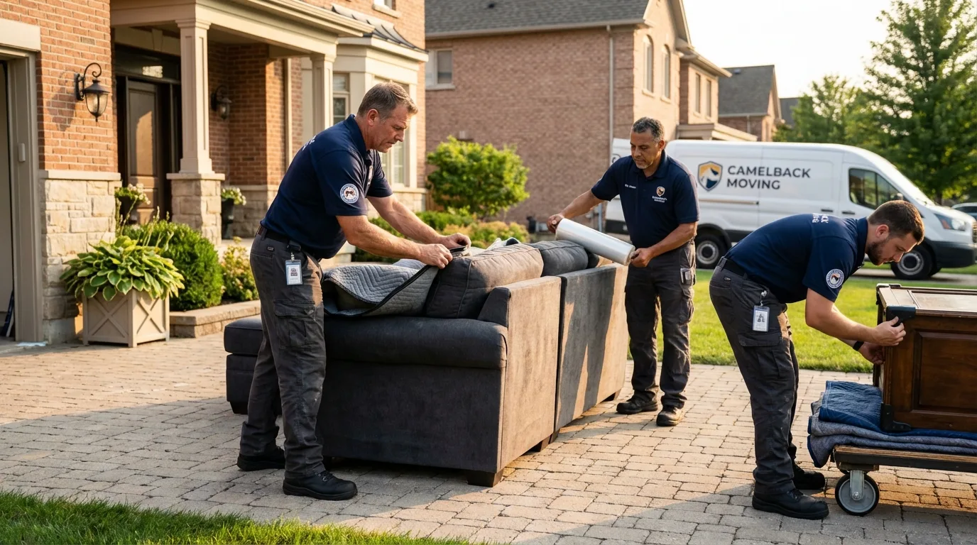 Large estate moving crew wrapping furniture in Homosassa, FL