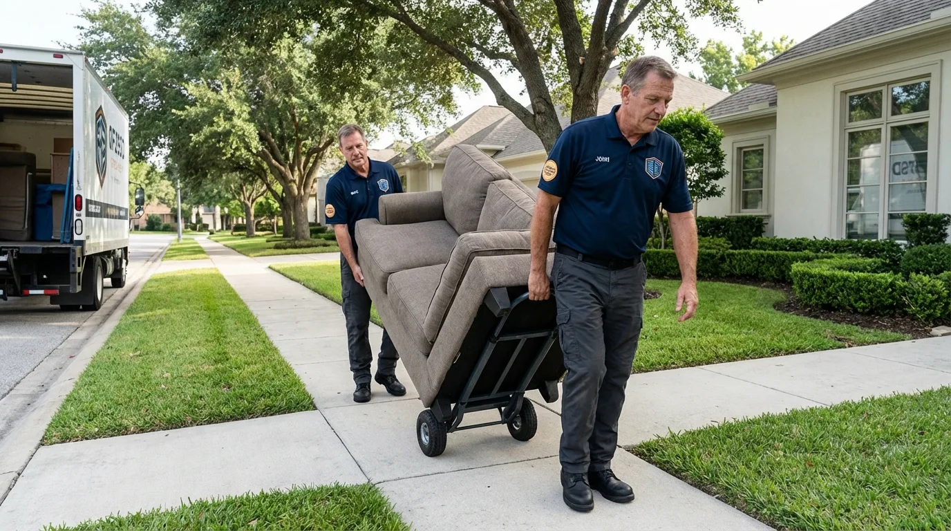 Local residential moving crew loading furniture in Homosassa, FL